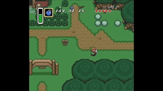 zelda a link to the past screen push transition